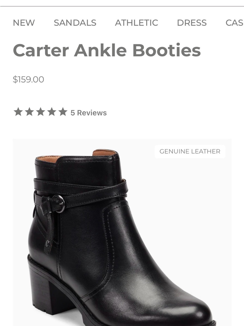 Easy Spirit Black Leather Ankle Booties full price on website